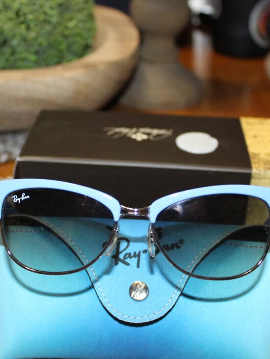 NWT Ray Ban Cathy Clubmaster Periwinkle Blue cat eye Women\'s FABULOUS!! main image 8